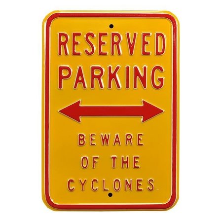 AUTHENTIC STREET SIGNS Authentic Street Signs 71036 Reserved & Beware & Cyclones Iowa State Street Sign 71036